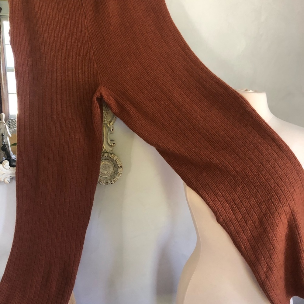 DKNY women’s copper ribbed-knit straight leg cozy cashmere blend jogger - Picture 3 of 12